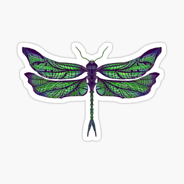 Dragonfly - Dark Colours Sticker