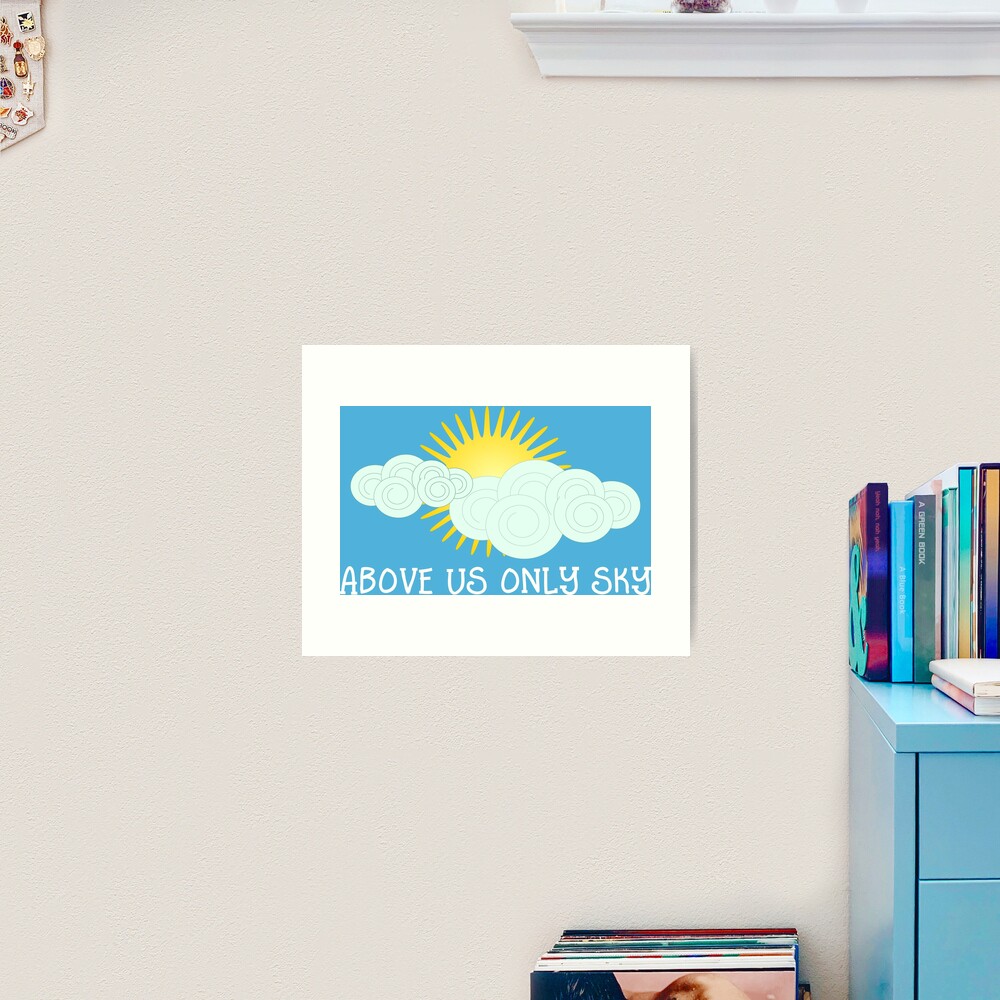 Imagine - John Lennon - Above Us Only Sky Lyrics Text Poster for Sale by  Sago-Design