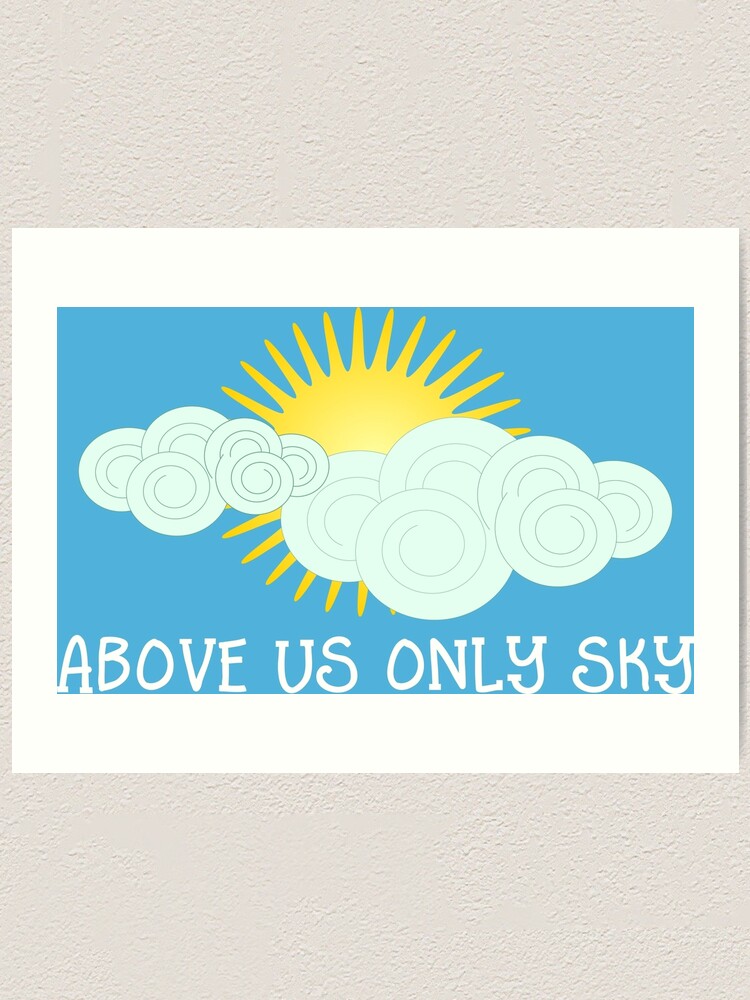 Imagine - John Lennon - Above Us Only Sky Lyrics Text Poster for Sale by  Sago-Design