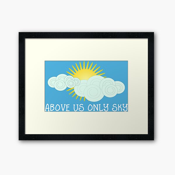 Imagine - John Lennon - Above Us Only Sky Lyrics Text Poster for Sale by  Sago-Design