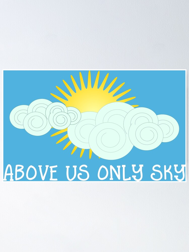 Imagine - John Lennon - Above Us Only Sky Lyrics Text Poster for Sale by  Sago-Design | Redbubble