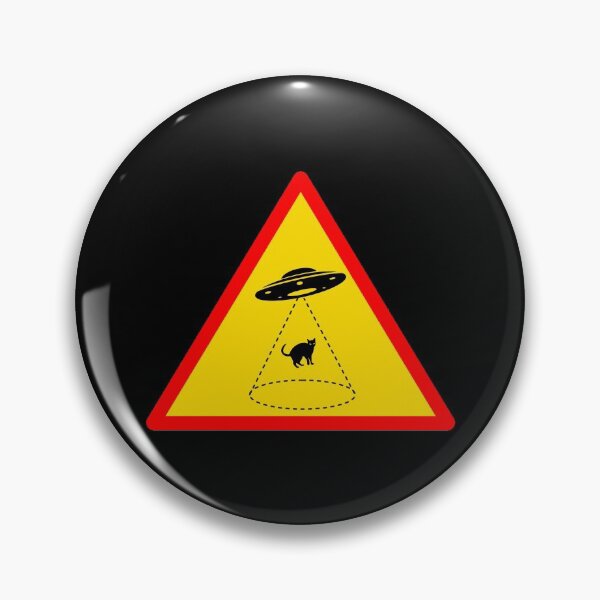 Item preview, Aliens UFO Flying Saucer Abducting Kitty Cat Sign designed and sold by wingstar.