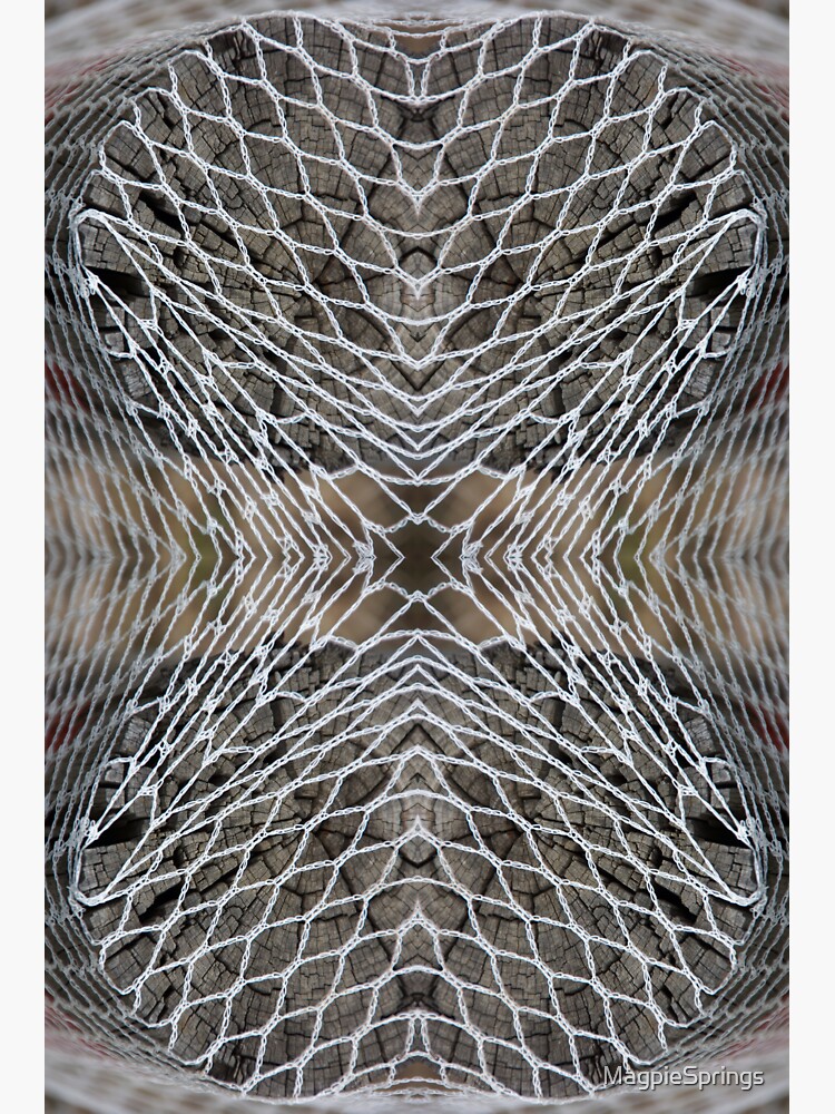 Thumbnail 3 of 3, Sticker, Vineyard Posts with Nets by Adelaide Artist Avril Thomas at Magpie Springs designed and sold by MagpieSprings.