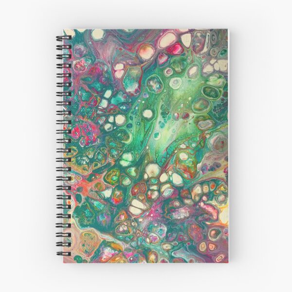 Item preview, In Bloom art paint pour fluid painting colorful rainbow designed and sold by Painting The Paige.