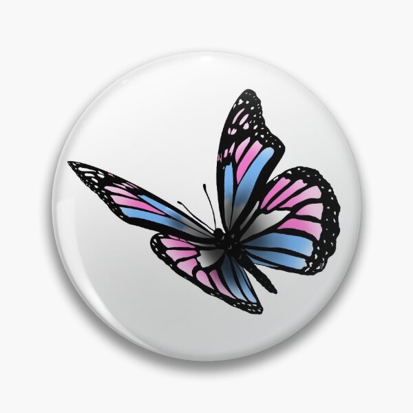Item preview, Subtle Trans Pride Butterfly designed and sold by Zeons-Art.