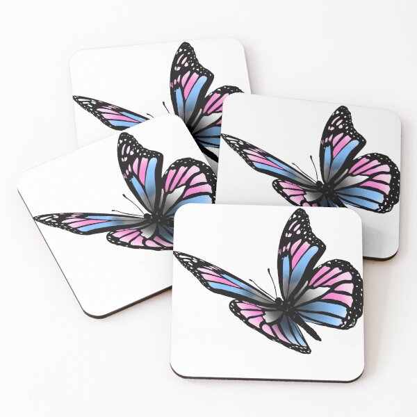 Item preview, Subtle Trans Pride Butterfly designed and sold by Zeons-Art.