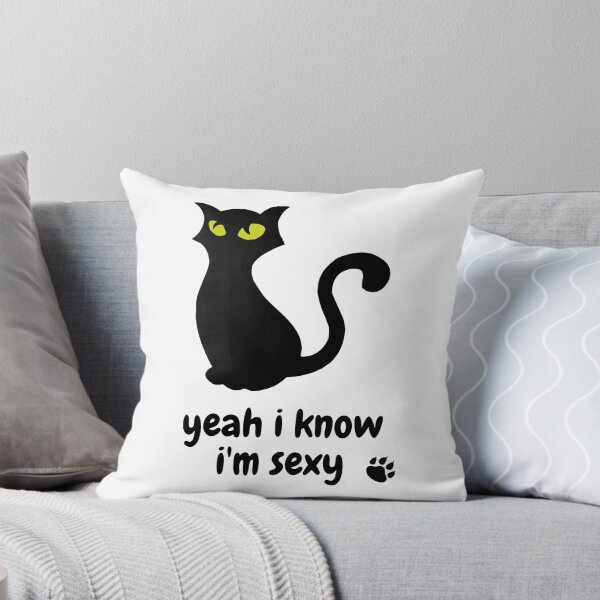 Item preview, Yeah I Know I'm Sexy: Funny Cat T-Shirt for Men Women, Perfect Cat Dad Mom Tshirt designed and sold by MARCOS LILI.