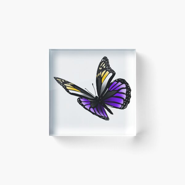 Item preview, Subtle Non-binary Pride Butterfly designed and sold by Zeons-Art.