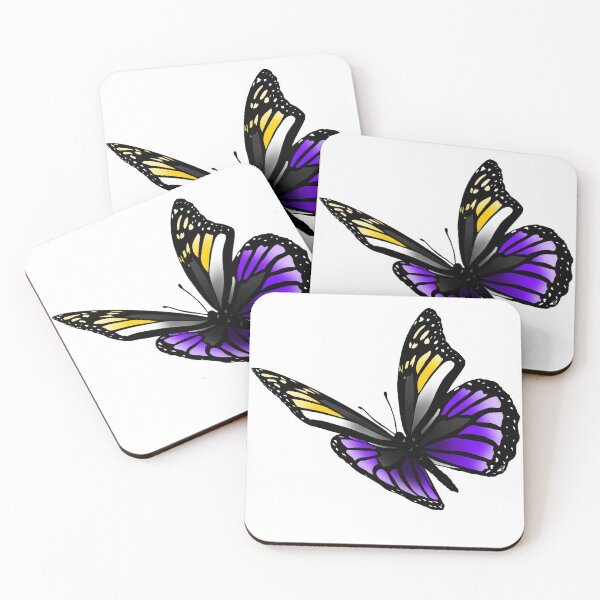 Item preview, Subtle Non-binary Pride Butterfly designed and sold by Zeons-Art.