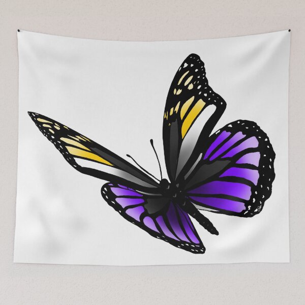 Item preview, Subtle Non-binary Pride Butterfly designed and sold by Zeons-Art.