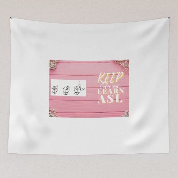 Item preview, keep calm and learn ASL designed and sold by adilelassouli.