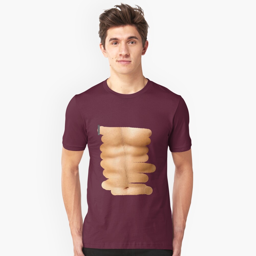 "Fitness abs through shirt" Tshirt by bogratt Redbubble