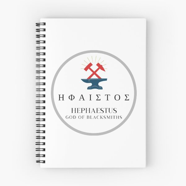 Item preview, Hephaestus Greek God of Blacksmiths Anvil Hammer Mythology Design designed and sold by OnyxMoonDesigns.