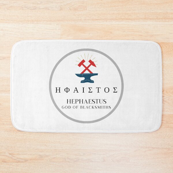 Item preview, Hephaestus Greek God of Blacksmiths Anvil Hammer Mythology Design designed and sold by OnyxMoonDesigns.