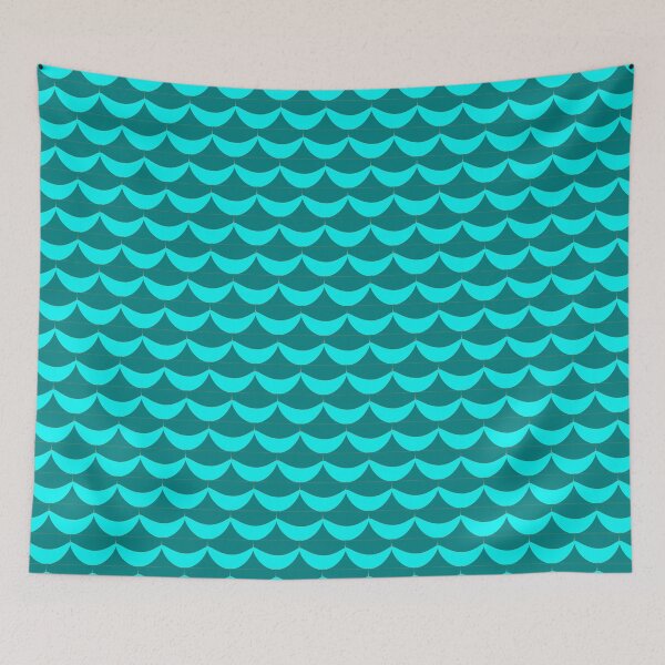 Item preview, Scale Pattern in Teal and Aqua designed and sold by Kim H Ritter.