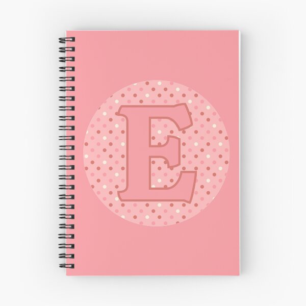 Artikelvorschau, Initial E. Buchstabe E. Monogramm E. Rosa Tupfen. E-Name. entworfen und verkauft von ABInspired.