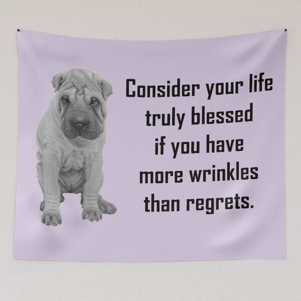 Item preview, Blessed Life: Consider your life truly blessed if you have more wrinkles than regrets designed and sold by SomeGuyLou.