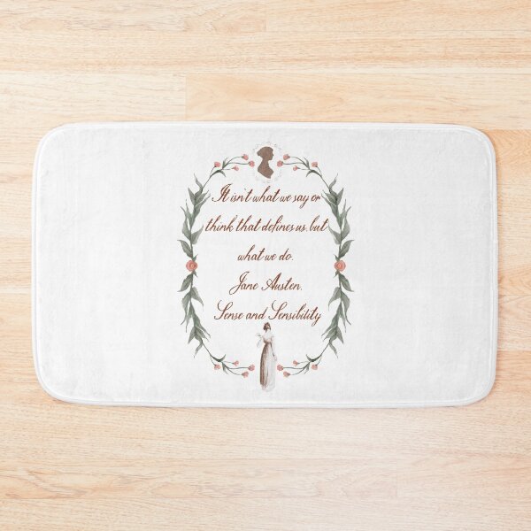 Item preview, Jane Austen Quote Sense and Sensibility Cottage Core Flower Wreath Watercolor designed and sold by Monica Laipple.