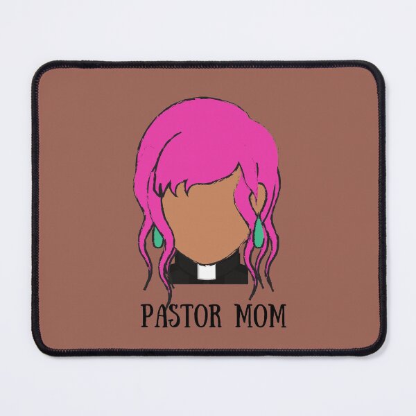 Item preview, Pastor Mom (pink hair, light brown skin) designed and sold by CheekyGrace.
