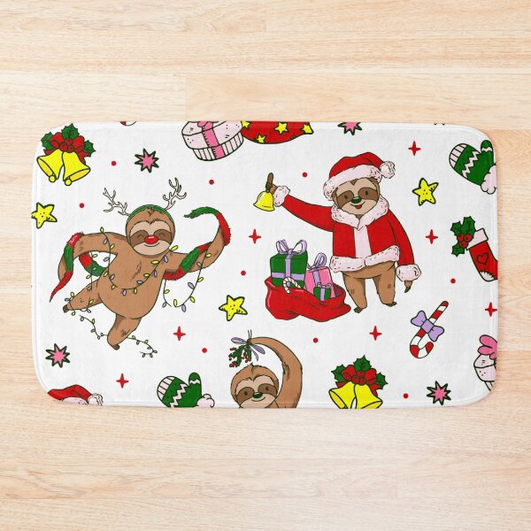 Item preview, christmas sloth santa claus reindeer  designed and sold by Gossip Rag.
