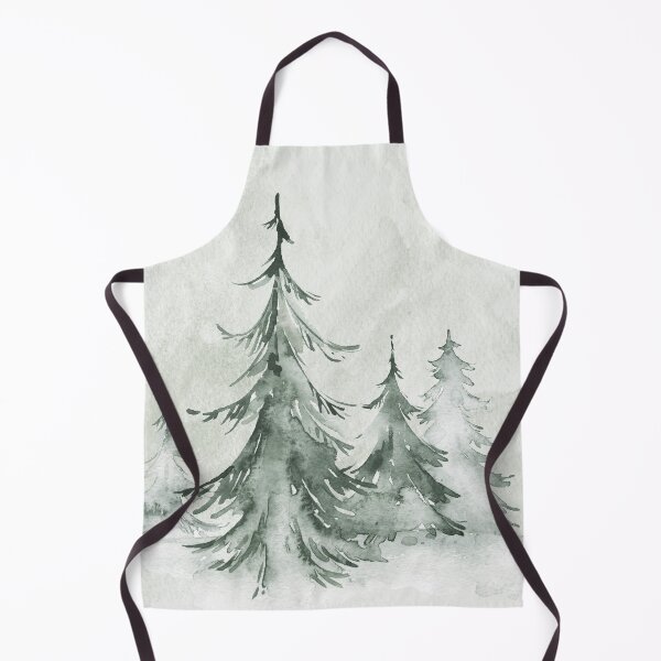 Item preview, Watercolor Fir Trees Winter Landscapen designed and sold by IoanaHraball.