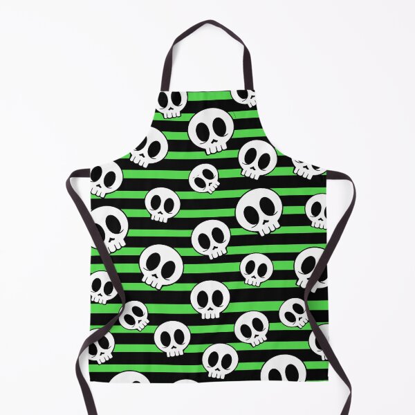 Item preview, Cute Spooky Halloween Skulls Neon Green designed and sold by stacree.