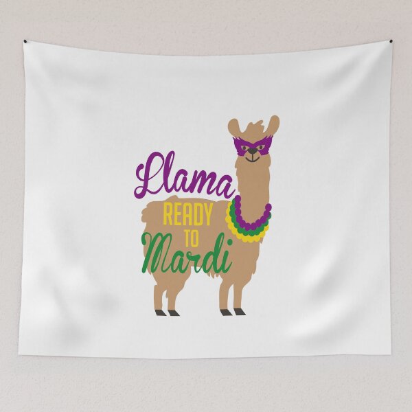 Item preview,  LLAMA READY TO MARDI  designed and sold by DiscoVibes.