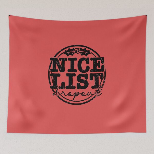 Item preview, Nice List Dropout Funny Christmas Naughty List designed and sold by nanogarbanzo.