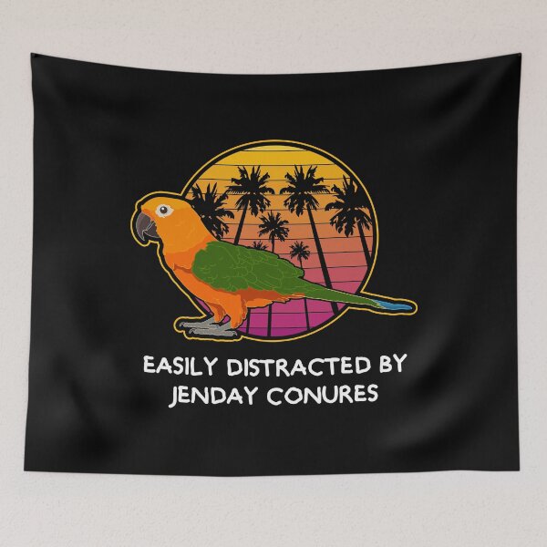 Item preview, Easily Distracted By Jenday Conures Pet Parrot Bird Owner design designed and sold by jakehughes2015.