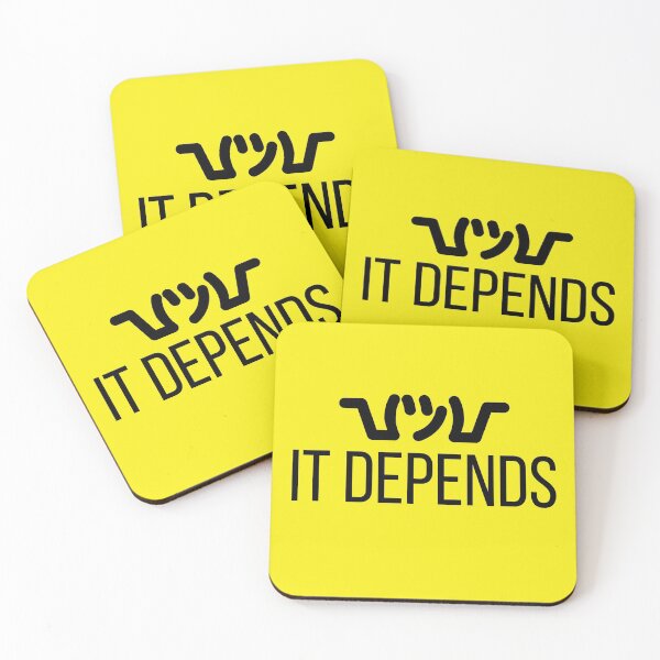 Item preview, It Depends (Emoji) designed and sold by InkThinkArt.