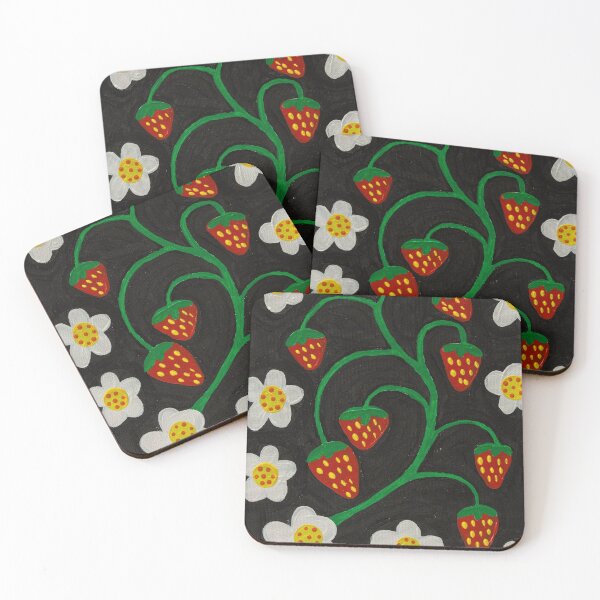 Item preview, Phenomenal strawberries and flowers- hand painted designed and sold by waterlily-joy.