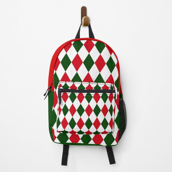 Item preview, Red, Green and White Harlequin Diamond Christmas Pattern designed and sold by Gsallicat.