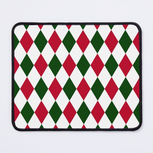 Item preview, Red, Green and White Harlequin Diamond Christmas Pattern designed and sold by Gsallicat.