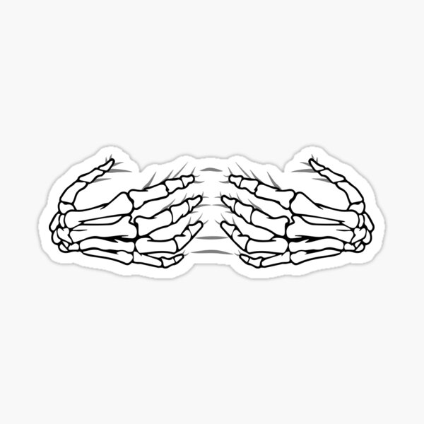 Boobs Skeleton Hands Stickers for Sale
