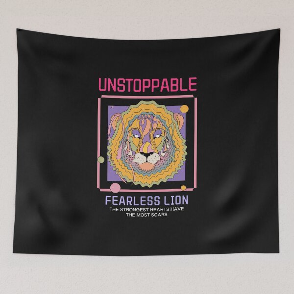 Item preview, UNSTOPPABLE Fearless Lion designed and sold by Mysmartworld.
