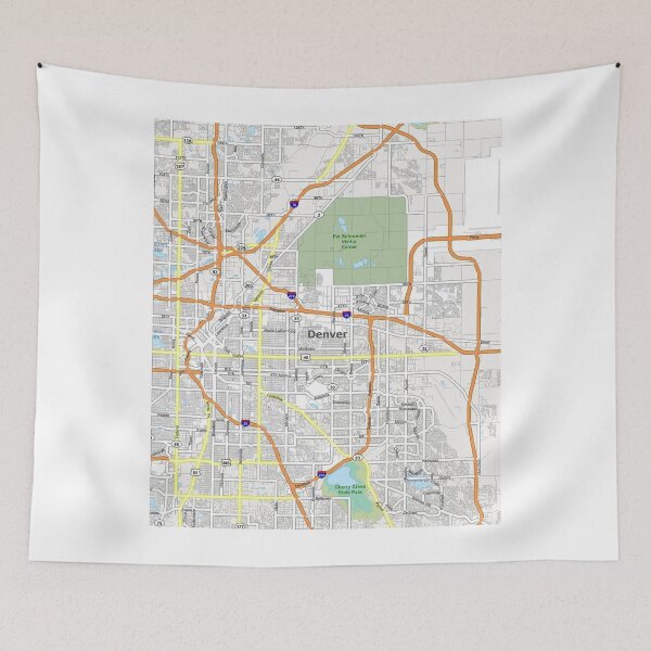 Item preview, Denver city map art Museum Broncos Nuggets Rocky Mountains designed and sold by Midwest-Goods.