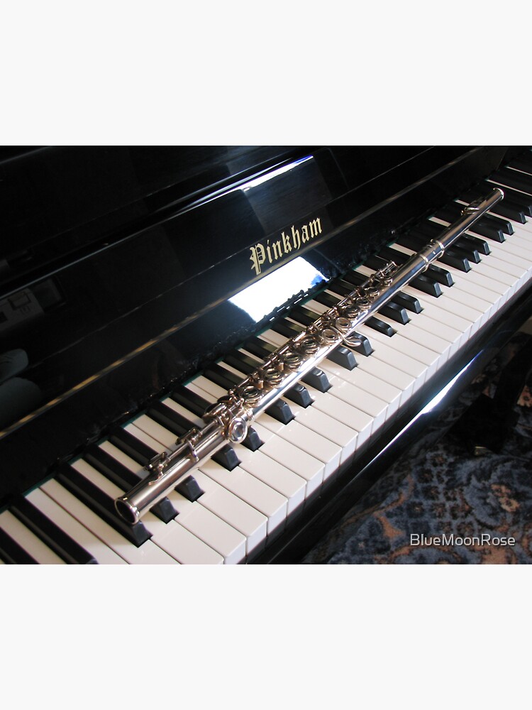 "Flute on Piano Keyboard" Sticker for Sale by BlueMoonRose Redbubble