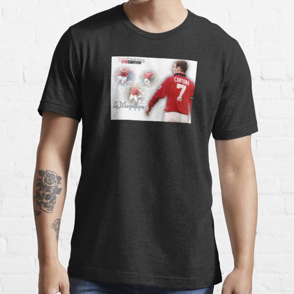 Eric Cantona Black and White T-Shirt by New Inspiration - Pixels