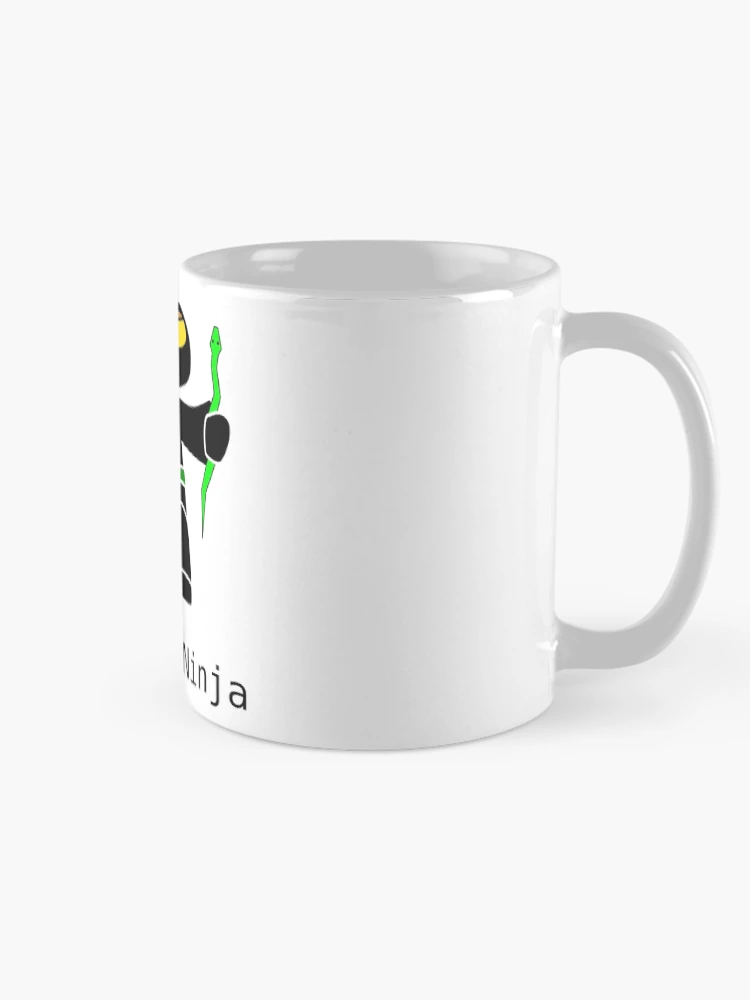 Aperçu 3 sur 6. Mug à café avec l'œuvre Python Ninja créée et vendue par maxhells.