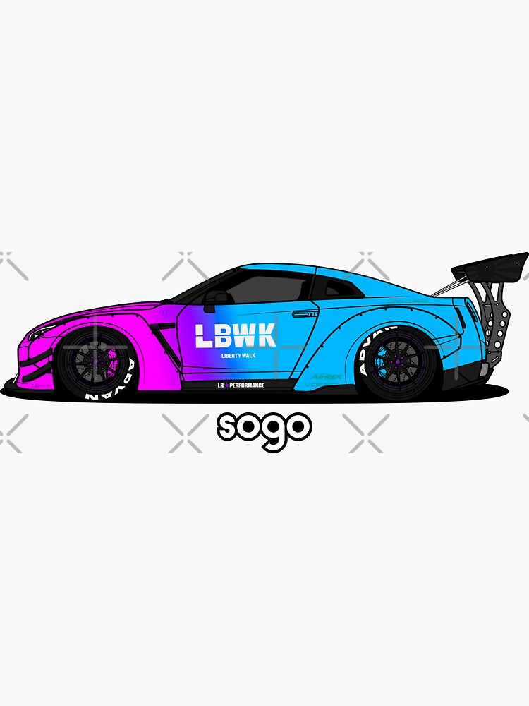 Liberty Walk Gtr Stickers for Sale | Redbubble