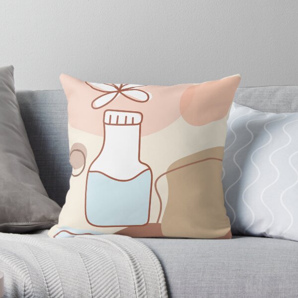 Boho art aesthetic Throw Pillow