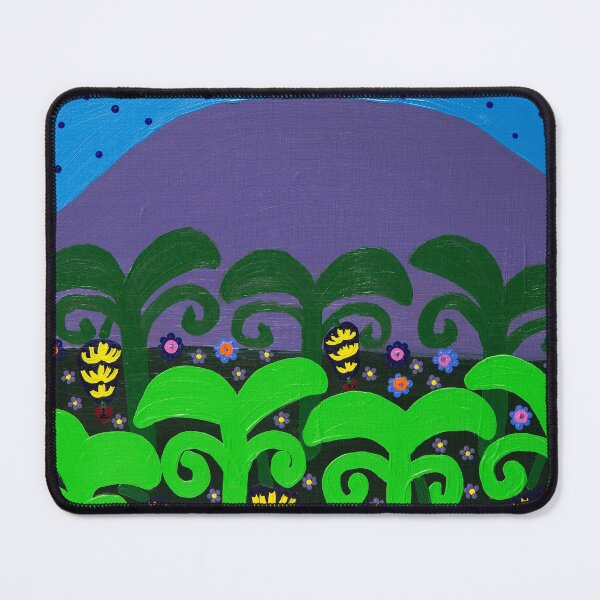 Item preview, Banana Trees and Mountain- hand painted designed and sold by waterlily-joy.
