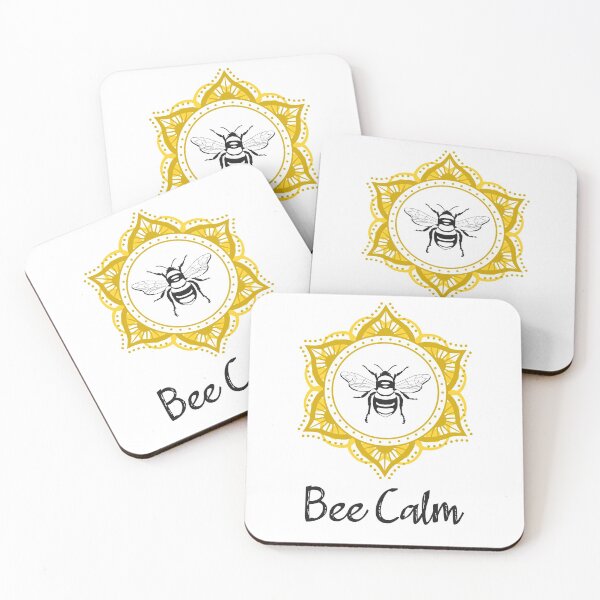 Item preview, Mandala de la calma de la abeja designed and sold by MindfulMeta.