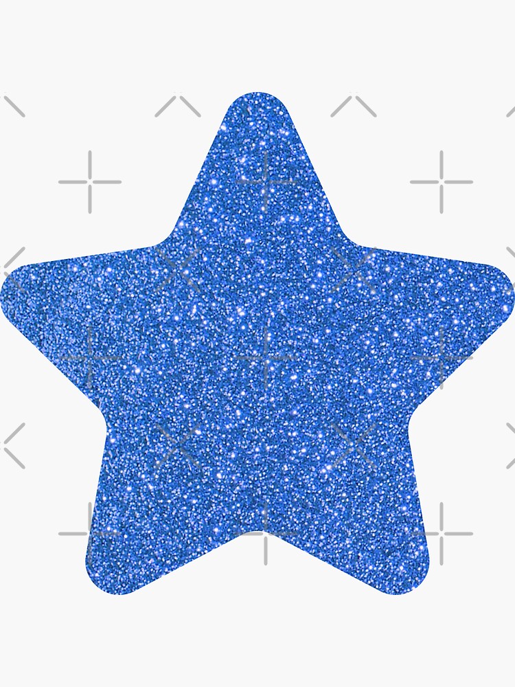 Dark Blue Star Glitter Sticker for Sale by arkeadesain