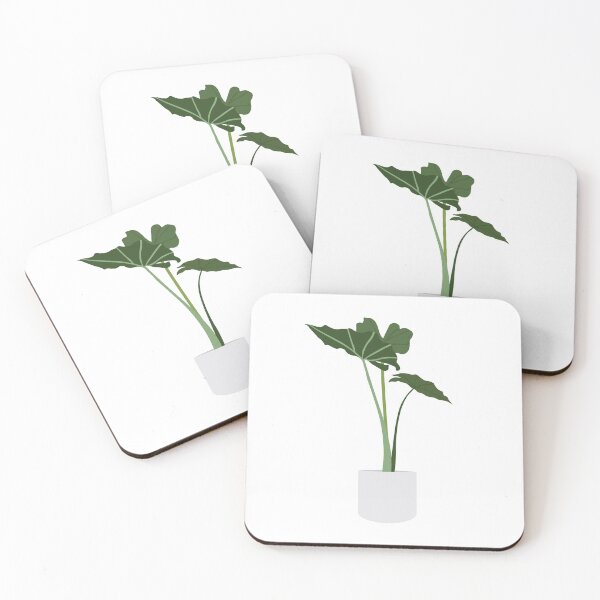 Item preview, Pretty Green Alocasia House Plant in White Pot designed and sold by elmma design.