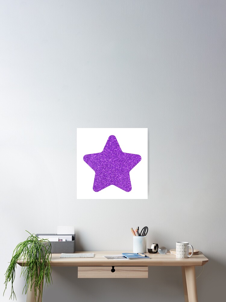 Purple Star Glitter Sticker for Sale by arkeadesain