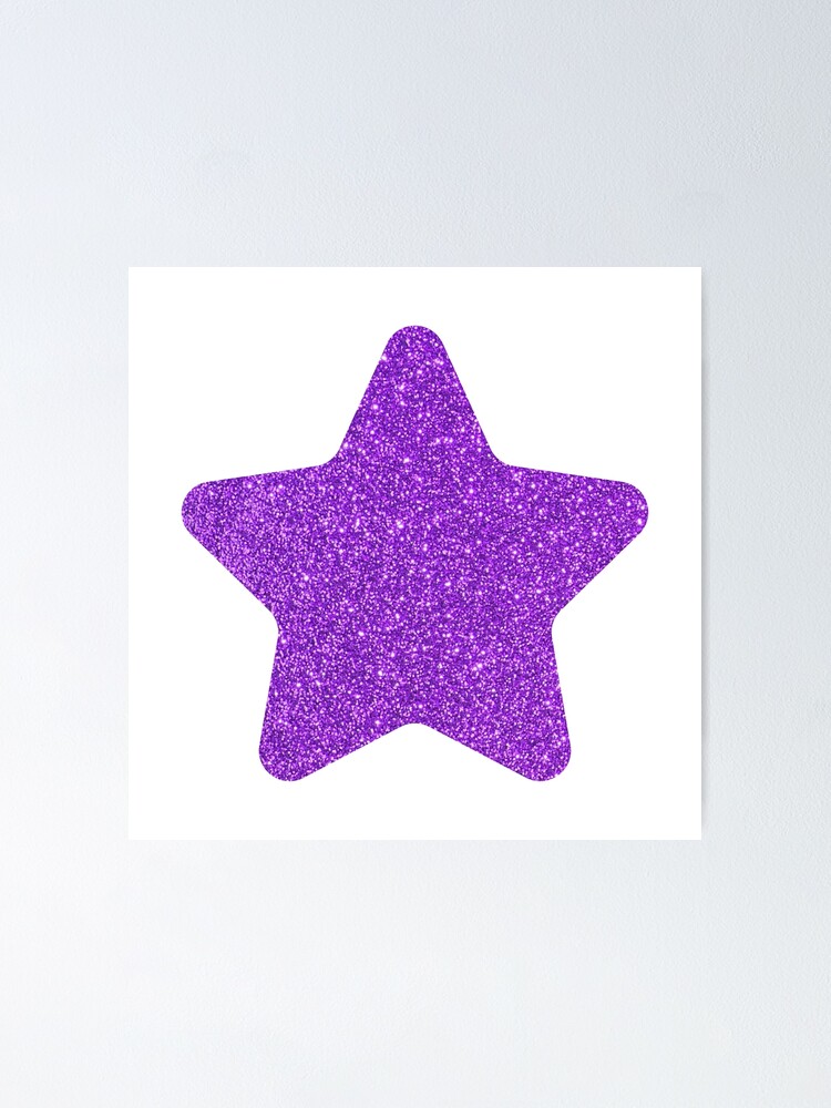 Purple Star Glitter Sticker for Sale by arkeadesain