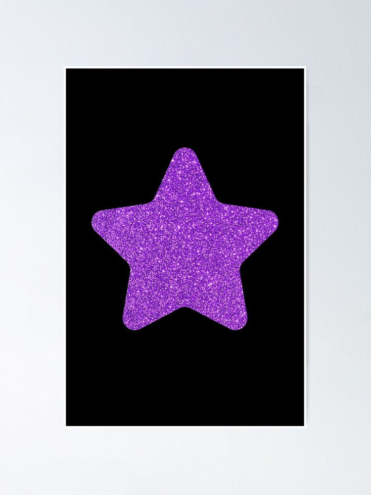 Purple Star Glitter Sticker for Sale by arkeadesain