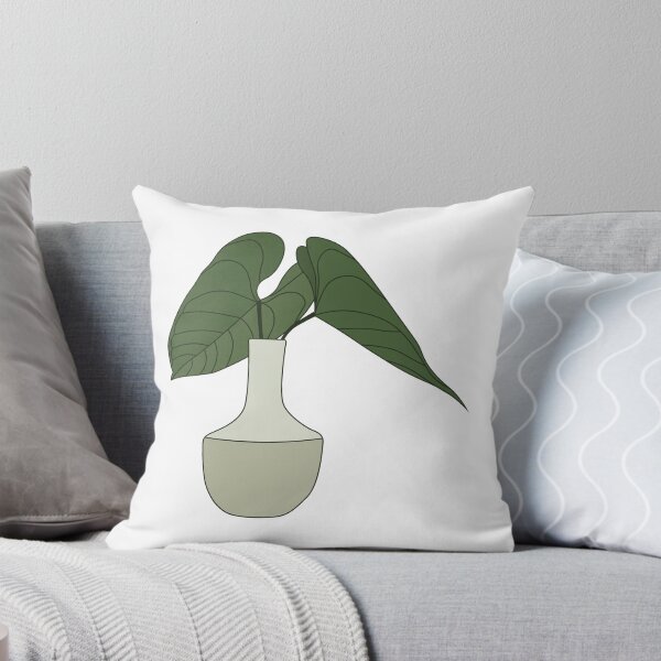 Item preview, Pretty Green Alocasia in White Vase designed and sold by elmma design.