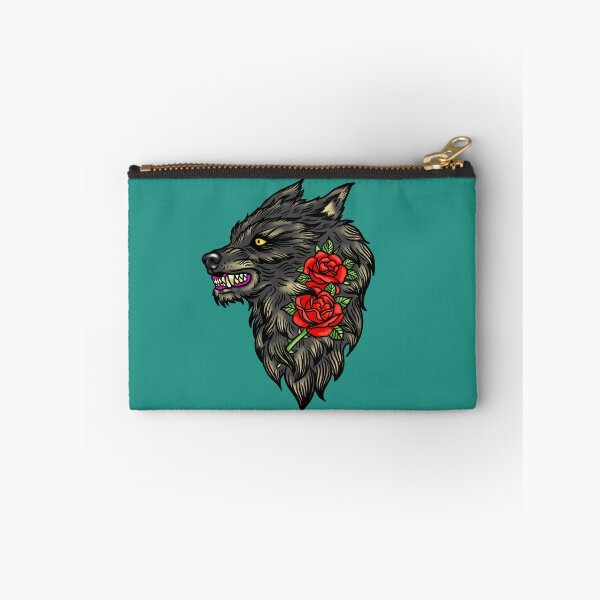 Item preview, Snarling Wolf & Roses designed and sold by InkedWolfie.
